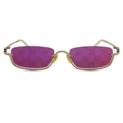 Gucci GG1278S 005, Gold frame, Violet lenses, view 1