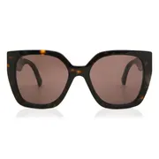Gucci GG1300S 002, Tortoiseshell frame, Brown lenses, view 1