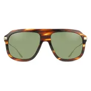 Gucci GG1309S Asian Fit 007, Tortoiseshell frame, Green lenses, view 1