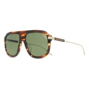 Gucci GG1309S Asian Fit 007, Tortoiseshell frame, Green lenses, view 2