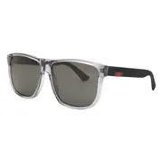 Gucci GG0010S 004, Clear frame, Grey lenses, view 2