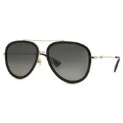 Gucci GG0062S 011, Black frame, Grey Polarized lenses, view 2