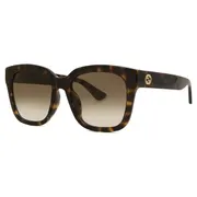 Gucci GG1338SK Asian Fit 002, Tortoiseshell frame, Gradient Brown lenses, view 2