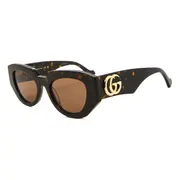 Gucci GG1421S 002, Tortoiseshell frame, Brown lenses, view 2