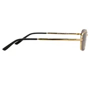 Gucci GG1457S 001, Gold frame, Grey lenses, view 3