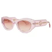 Gucci GG1553S 003, Pink frame, Red lenses, view 2