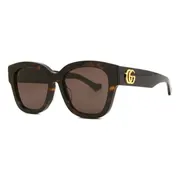 Gucci GG1550SK Asian Fit 002, Tortoiseshell frame, Brown lenses, view 2