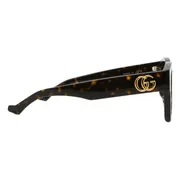 Gucci GG1550SK Asian Fit 002, Tortoiseshell frame, Brown lenses, view 3