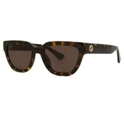Gucci GG1578S 002, Tortoiseshell frame, Brown lenses, view 2