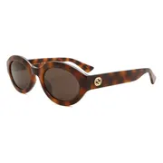 Gucci GG1579S 002, Tortoiseshell frame, Brown lenses, view 2