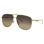 Gucci GG0336S 001, Gold frame, Brown lenses, view 2
