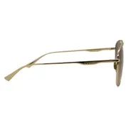 Gucci GG0336S 001, Gold frame, Brown lenses, view 3