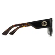 Gucci GG1663S 001, Black frame, Grey lenses, view 3