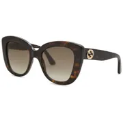 Gucci GG0327S 002, Tortoiseshell frame, Brown lenses, view 2