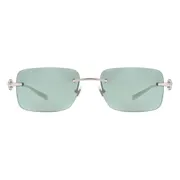Gucci GG1703S 002, Silver frame, Green lenses, view 1