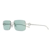 Gucci GG1703S 002, Silver frame, Green lenses, view 2