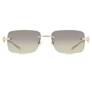 Gucci GG1703S 005, Gold frame, Grey lenses, view 1