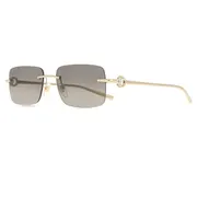 Gucci GG1703S 005, Gold frame, Grey lenses, view 2