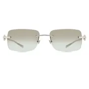 Gucci GG1703S 007, Silver frame, Brown lenses, view 1