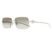 Gucci GG1703S 007, Silver frame, Brown lenses, view 2