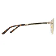 Gucci GG1881S 002, Gold frame, Brown lenses, view 3