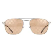 Gucci GG1881S 004, Silver frame, Brown lenses, view 1