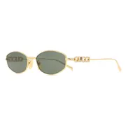 Gucci GG1802S 001, Gold frame, Grey lenses, view 2