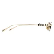 Gucci GG1808S 003, Gold frame, Grey lenses, view 3