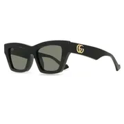Gucci GG1753S Asian Fit 001, Black frame, Grey lenses, view 2