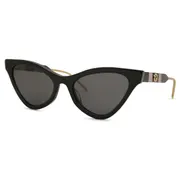 Gucci GG0597S 001, Black frame, Grey lenses, view 2