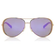 Michael Kors MK5004 CHELSEA 10034V, Gold frame, Purple Mirror lenses, view 1