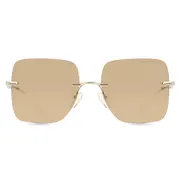 Michael Kors MK1150 QUEBEC 10145A, Gold frame, Brown Mirror lenses, view 1