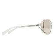 Michael Kors MK1166 LA PRAIA 19038V, Silver frame, Silver Mirror lenses, view 3