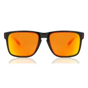 Oakley OO9417 HOLBROOK XL Polarized 941708, Black frame, Prizm™ Ruby Red Mirror lenses, view 1