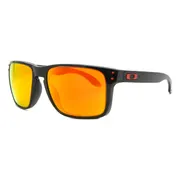 Oakley OO9417 HOLBROOK XL Polarized 941708, Black frame, Prizm™ Ruby Red Mirror lenses, view 2