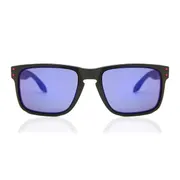 Oakley OO9102 HOLBROOK 910236, Black frame, Positive Red Iridium Mirror lenses, view 1