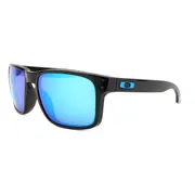 Oakley OO9102 HOLBROOK 9102F5, Black frame, Prizm™ Sapphire Blue Mirror lenses, view 2