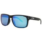 Oakley OO9102 HOLBROOK Polarized 9102F0, Black frame, Prizm™ Sapphire Blue Mirror lenses, view 2