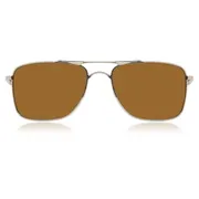 Oakley OO4124 GAUGE 8 Polarized 412409, Silver frame, Prizm Tungsten/Brown lenses, view 1