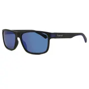 Polaroid PLD 2121/S 0VK/5X, Black frame, Blue Mirror lenses, view 2