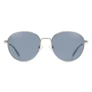 Polaroid PLD 4135/S/X 010/C3, Silver frame, Blue lenses, view 1