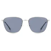 Polaroid PLD 4159/G/S/X Asian Fit Polarized 010/C3, Silver frame, Blue lenses, view 1