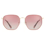 Polaroid PLD 6214/S/X Polarized EYR/GC, Pink frame, Gradient Brown lenses, view 1