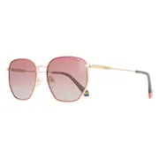 Polaroid PLD 6214/S/X Polarized EYR/GC, Pink frame, Gradient Brown lenses, view 2