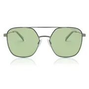 Polaroid PLD 6058/S Polarized 1ED/UC, Silver frame, Green lenses, view 1