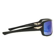 Police SPLN37 TAILWIND 5 0Z42, Black frame, Smoke Blue Mirror lenses, view 3