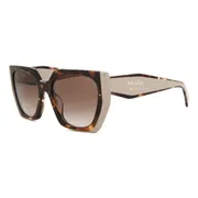 Prada PR 15WS 01R0A6, Tortoiseshell frame, Brown lenses, view 2
