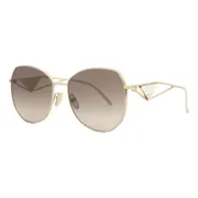 Prada PR 57YS ZVN3D0, Gold frame, Brown lenses, view 2