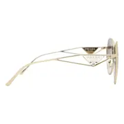 Prada PR 57YS ZVN3D0, Gold frame, Brown lenses, view 3