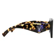 Prada PR 23YSF Asian Fit 2AU05Q, Tortoiseshell frame, Violet Internal Silver Mirror lenses, view 3